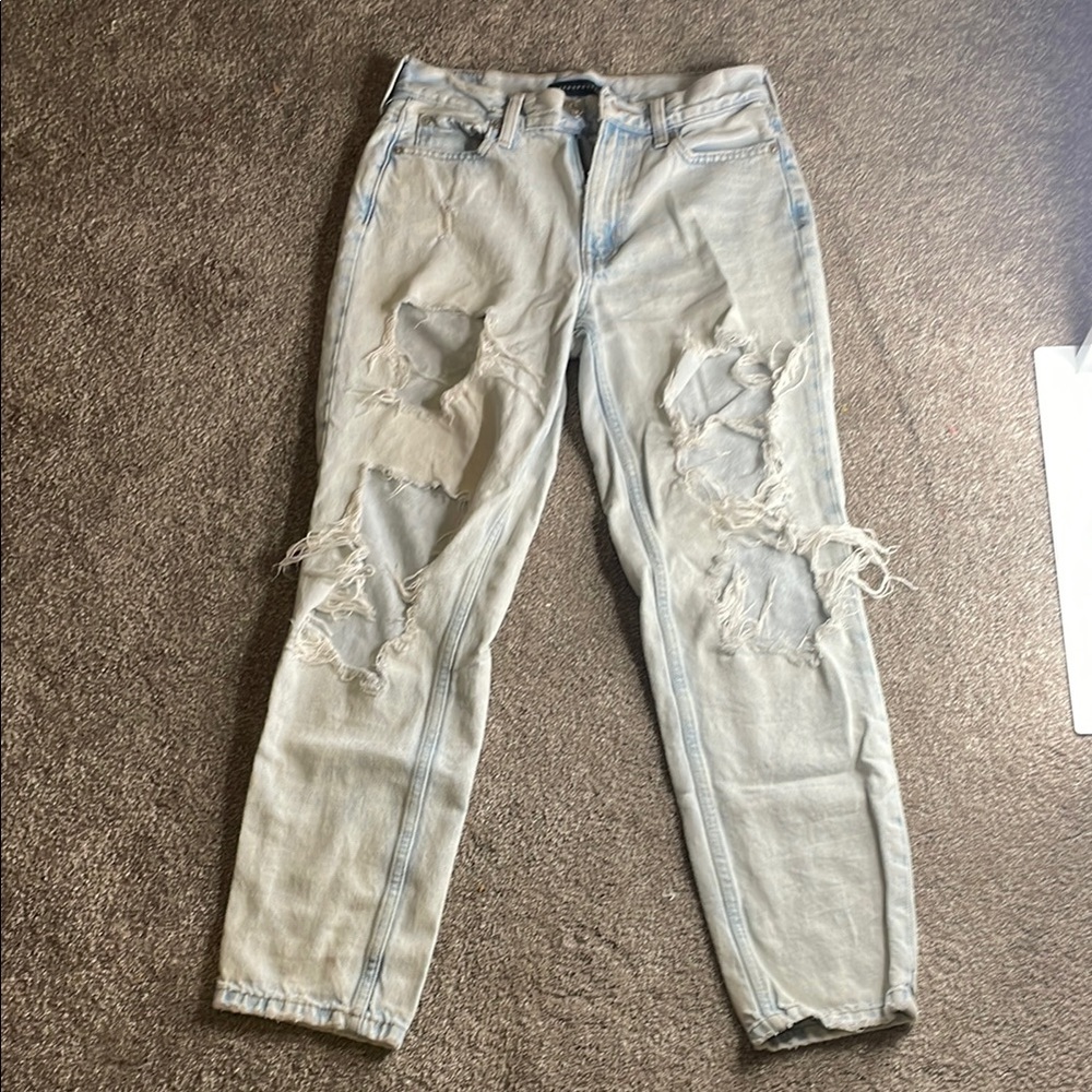 Aeropostale High Rise Blue Jeans Distressed Casual